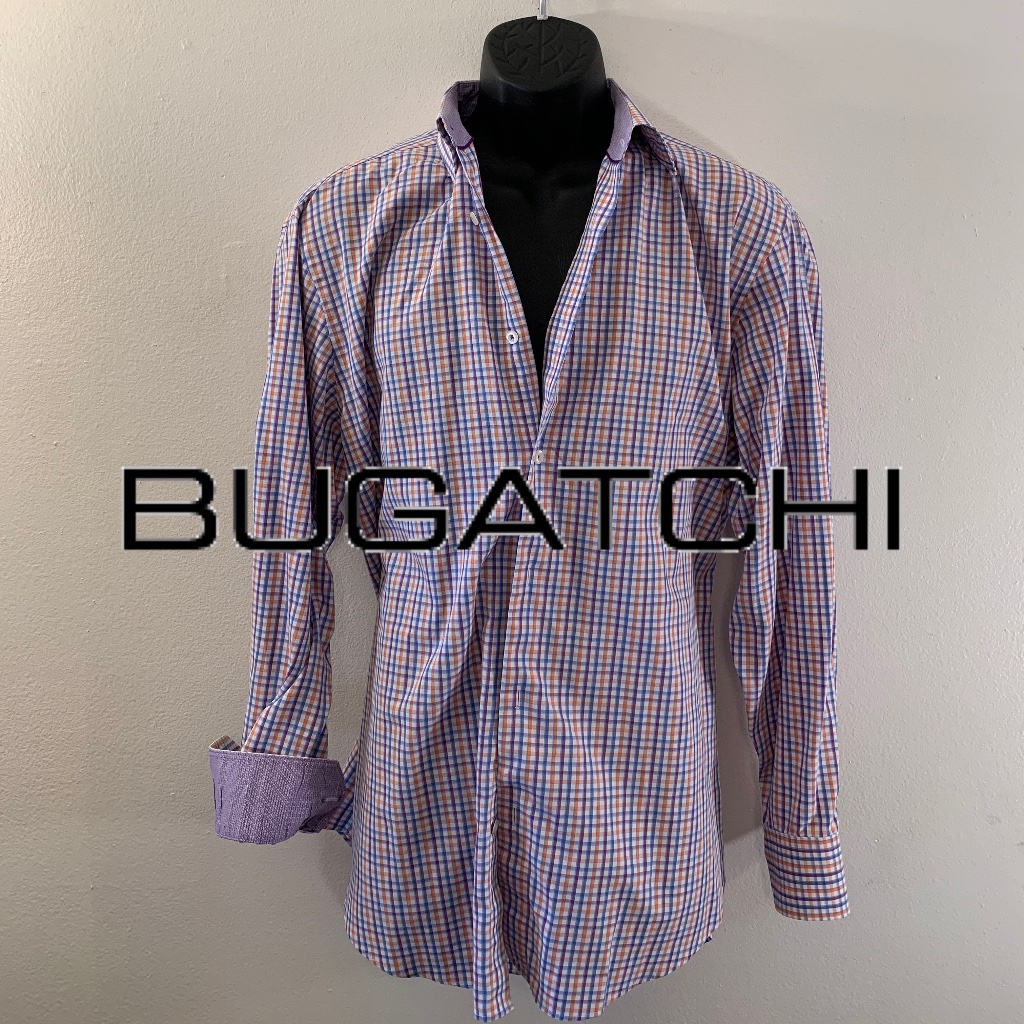 Bugatchi Long Sleeve Shirt 17.5/34-35